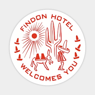 Vintage Travel Matchbook Findon Hotel Welcomes You Vintage Matchbook TexMex Arizona New Mexico Retro Southwest Burro Cactus Sombrero Magnet